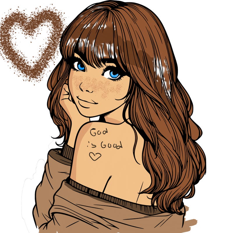 realistic girl with bangs looking over her shoulder