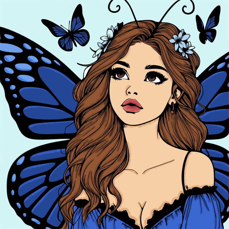 butterfly fairy realistic girl