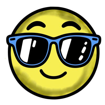 emoji with sunglasses