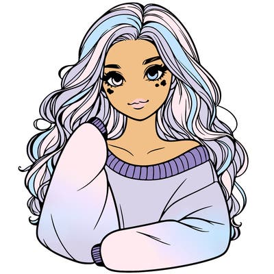 a beautiful girl in a big sweatshirt