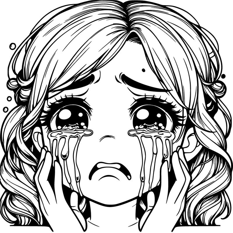 realistic crying girl