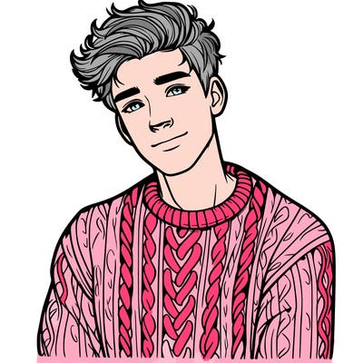 realistic guy with a beautiful jumper