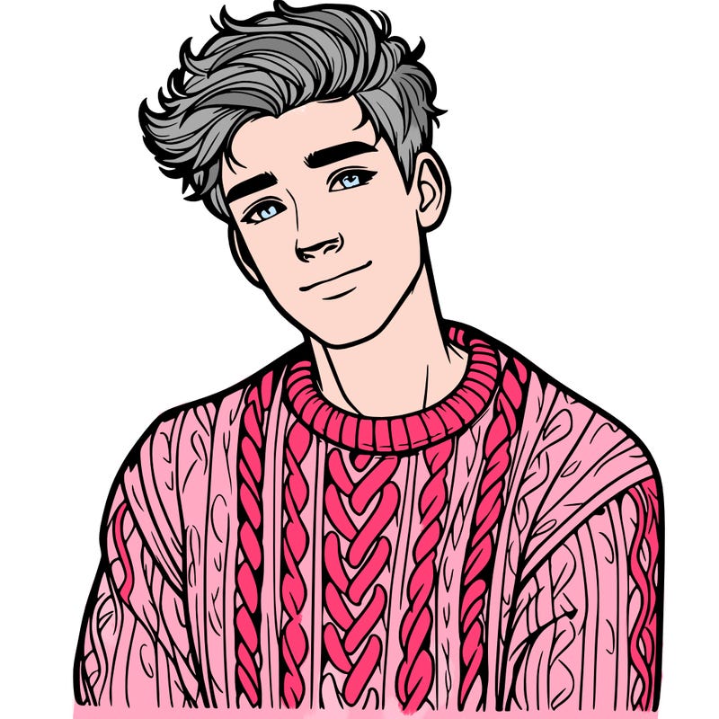 realistic guy with a beautiful jumper