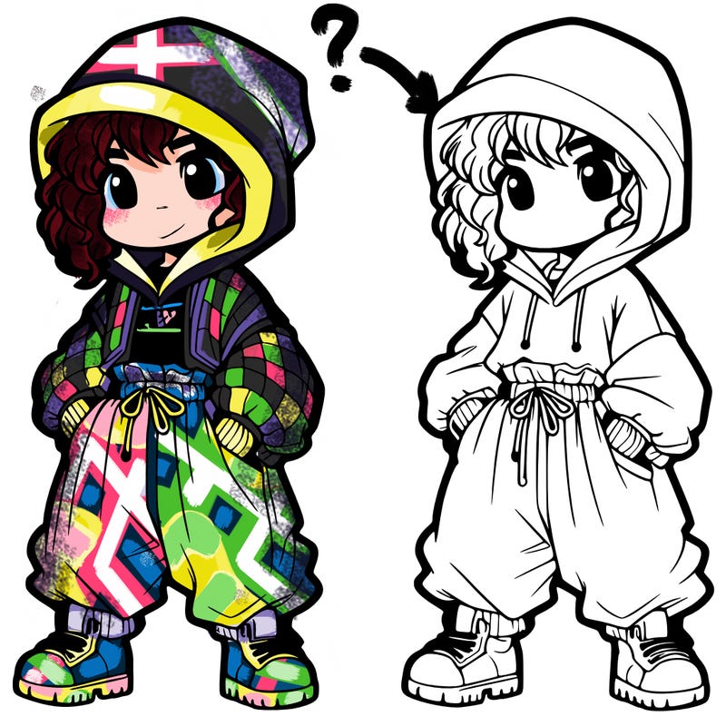 girl with baggy clothes