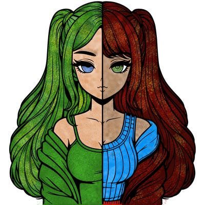realistic girl split
