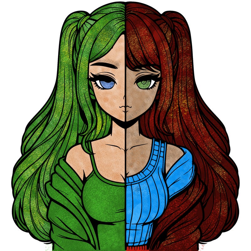realistic girl split