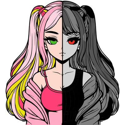 realistic girl split