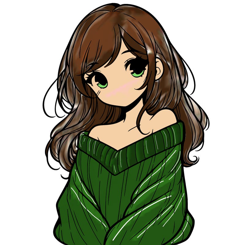 shy pretty girl wearing a sweater that is falling off one shoulder portrait