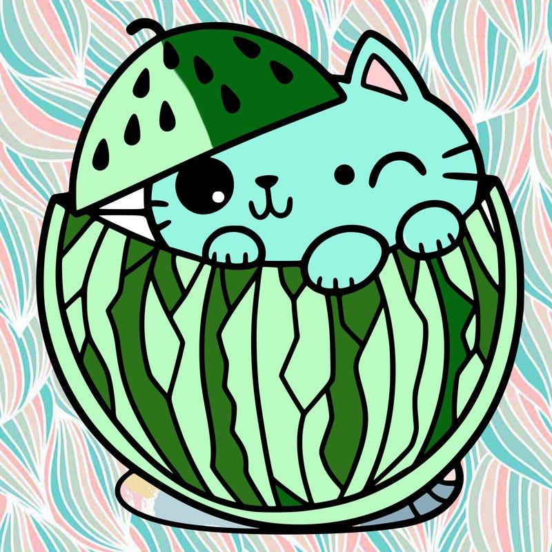 watermelon cat