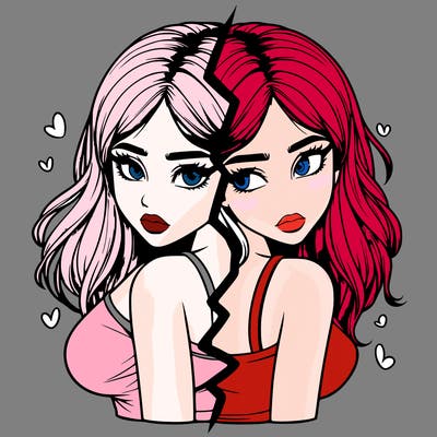 realistic girl split