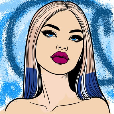 realistic woman with full lips