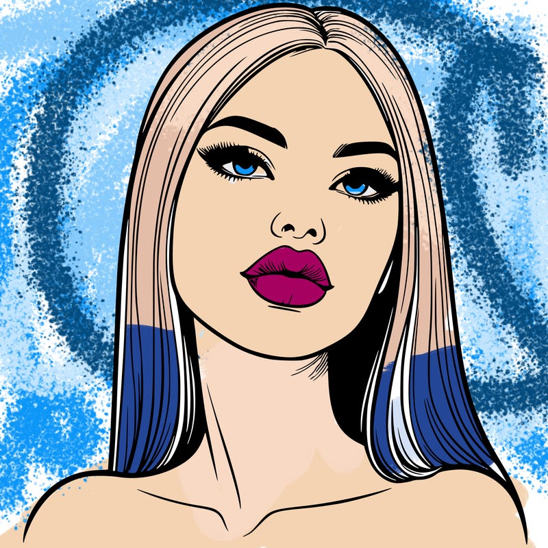 realistic woman with full lips