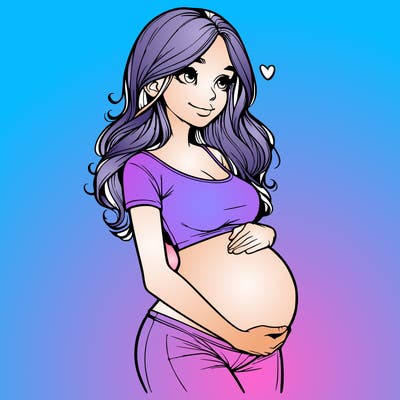 realistic pregnant girl