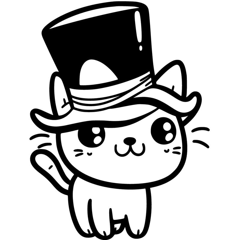 cat wearing a top hat