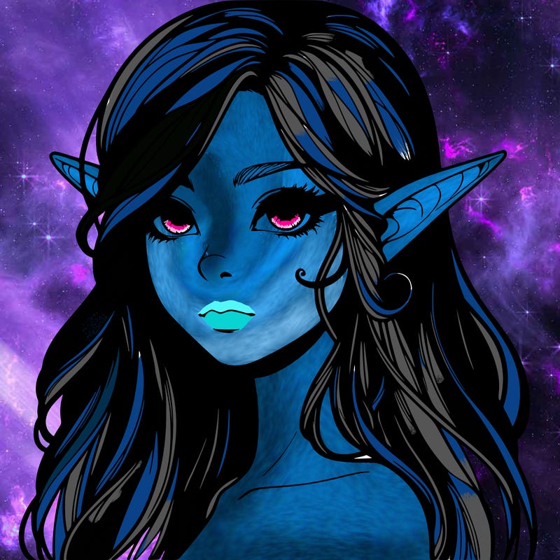 elf girl realistic dark fantasy