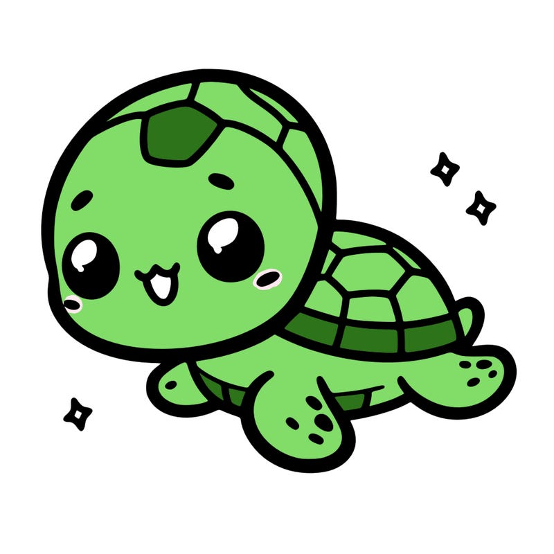 kawaii sea turtle