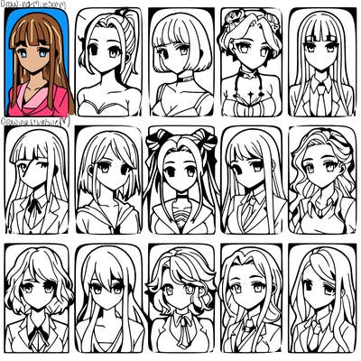 girls that look diffrent anime