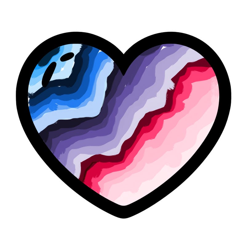a blank heart