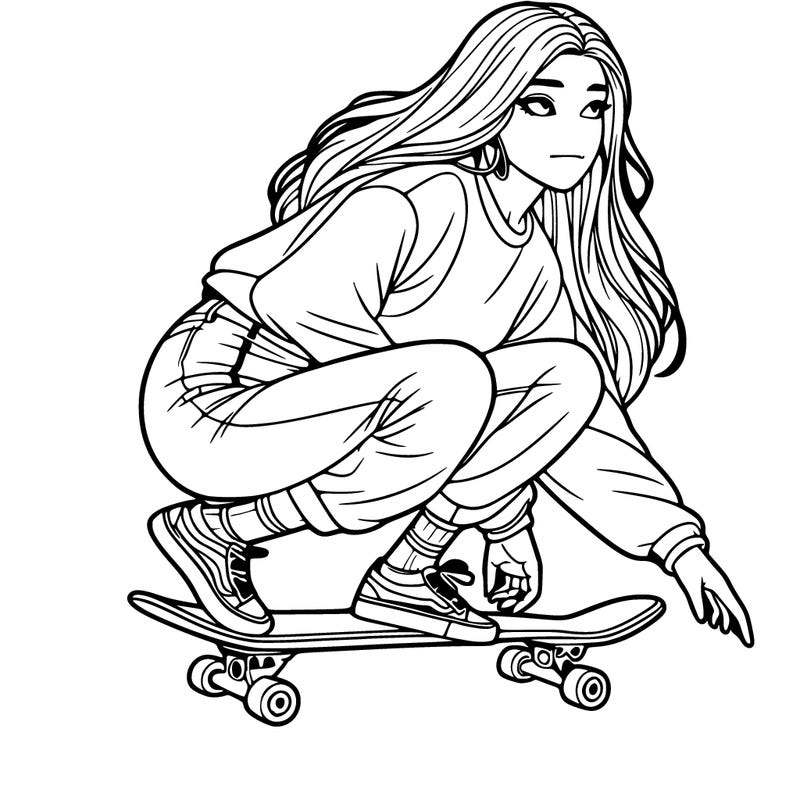realistic skater girl