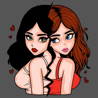 realistic girl split