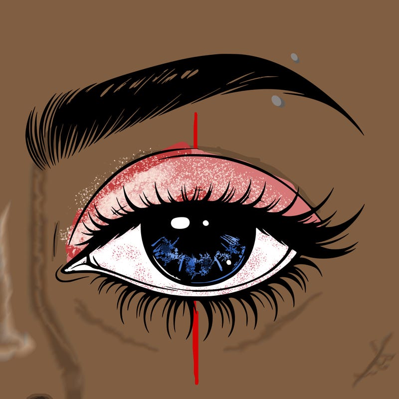 eye closed realistic