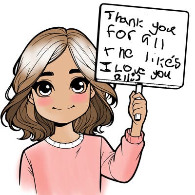 realistic girl holding up a sign