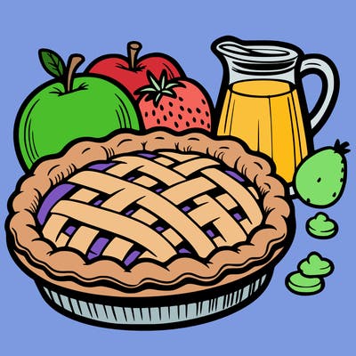 a pie of food