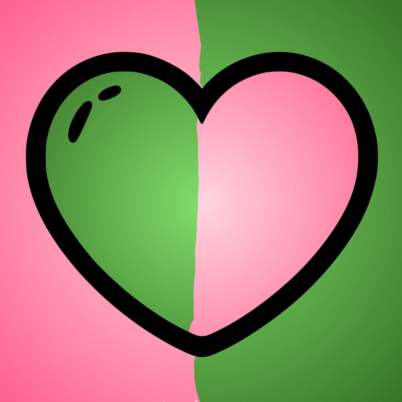 a blank heart
