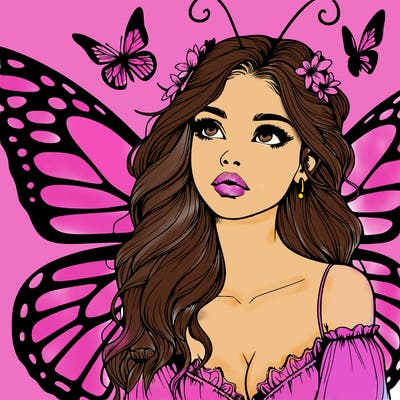 butterfly fairy realistic girl