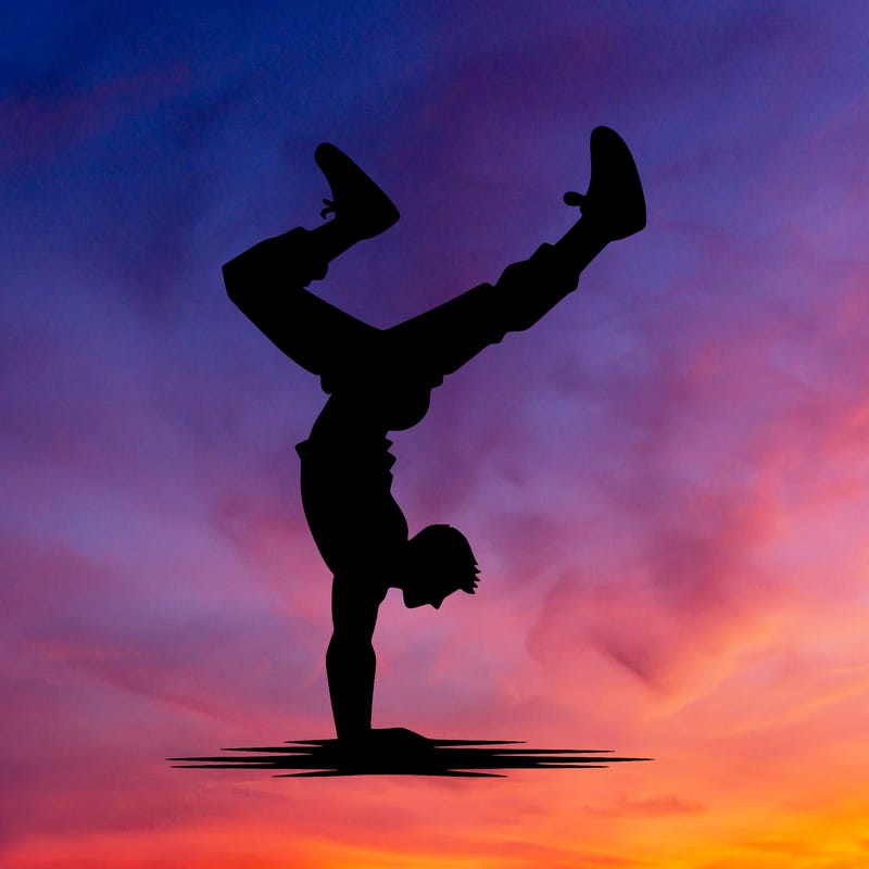 handstand silhouette