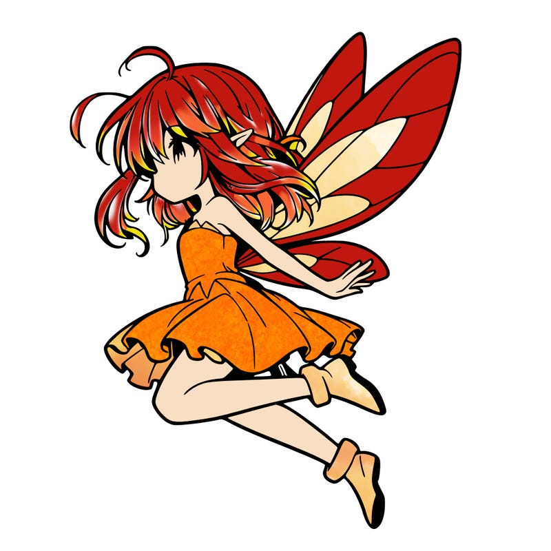 manga fairy flying