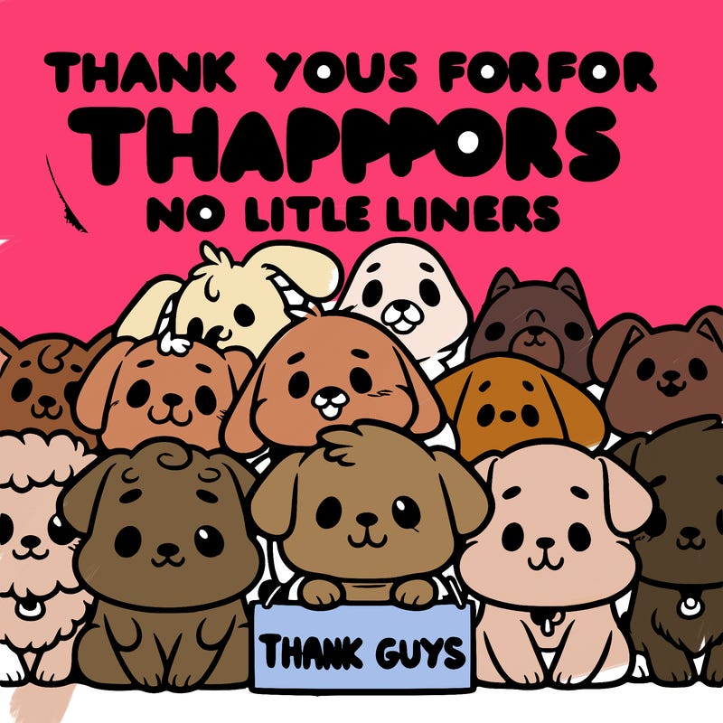 thank you guys for all your support dog