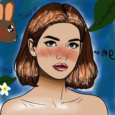 realistic portrait of woman