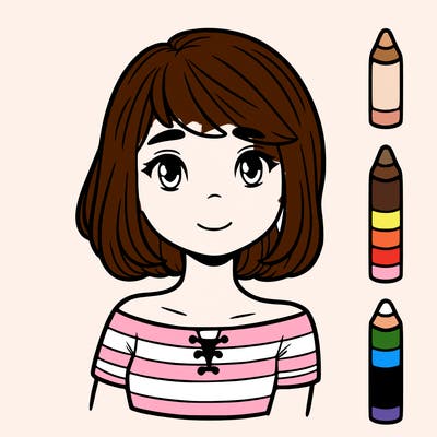 girl with short hair