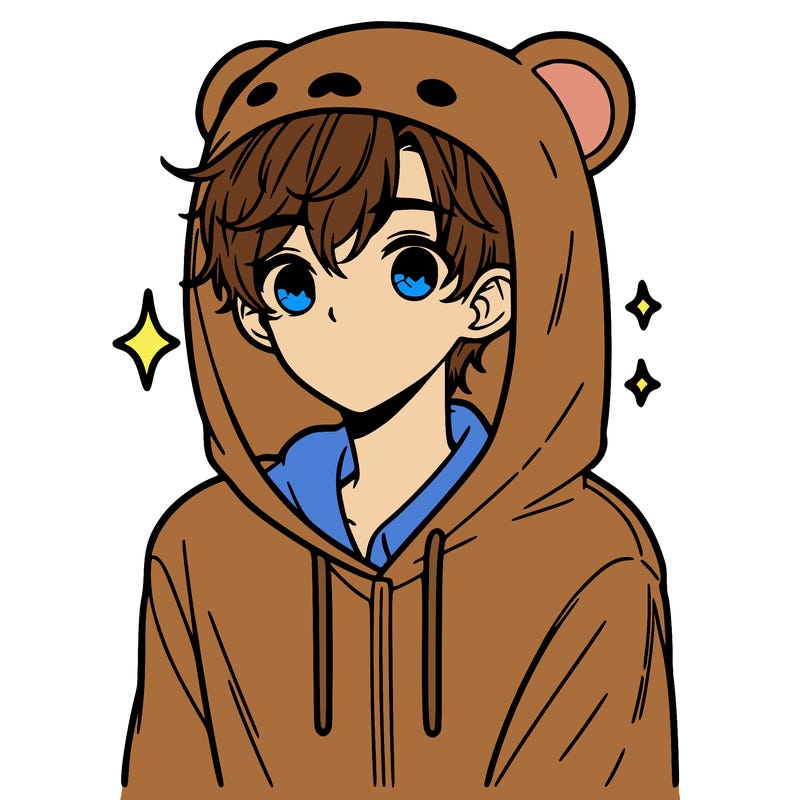 a 17 year old boy in a cute animal hoodie