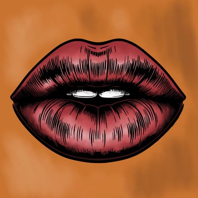 realistic mouth with lips