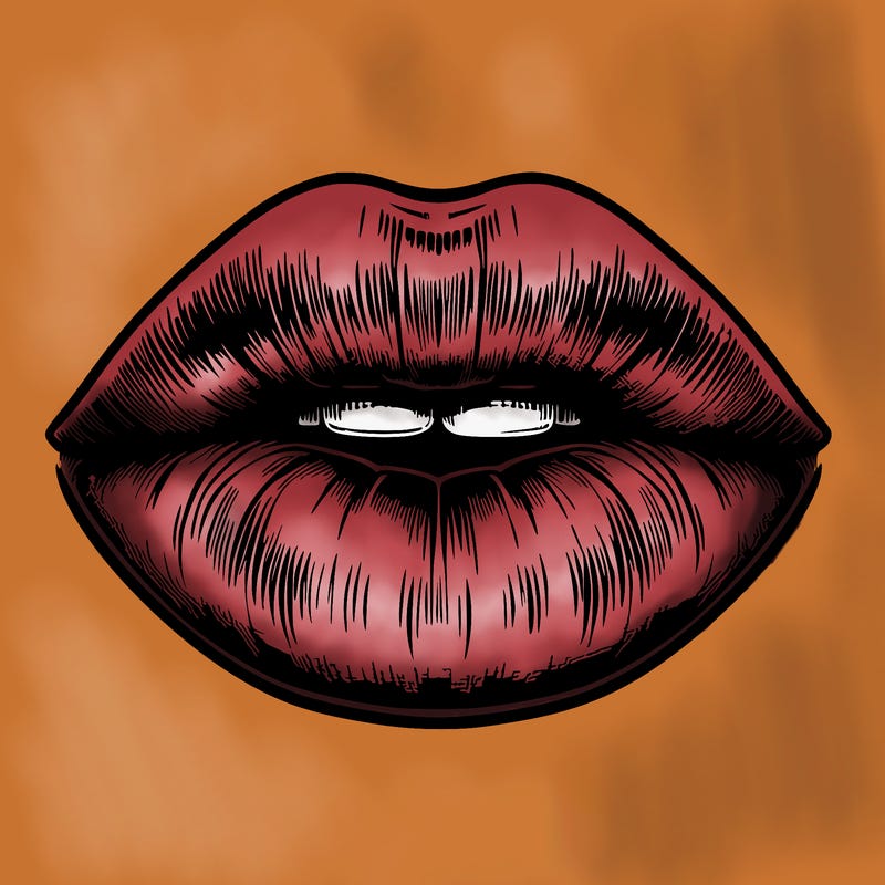 realistic mouth with lips