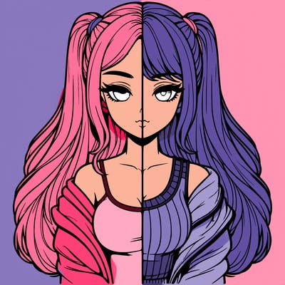 realistic girl split