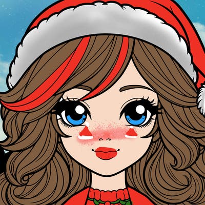 realistic christmas girl