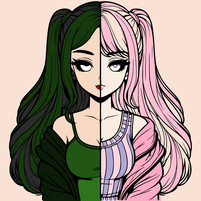 realistic girl split