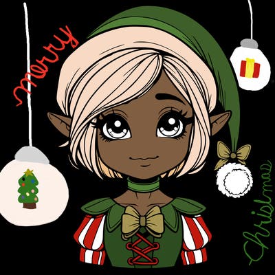 realistic girl christmas elf