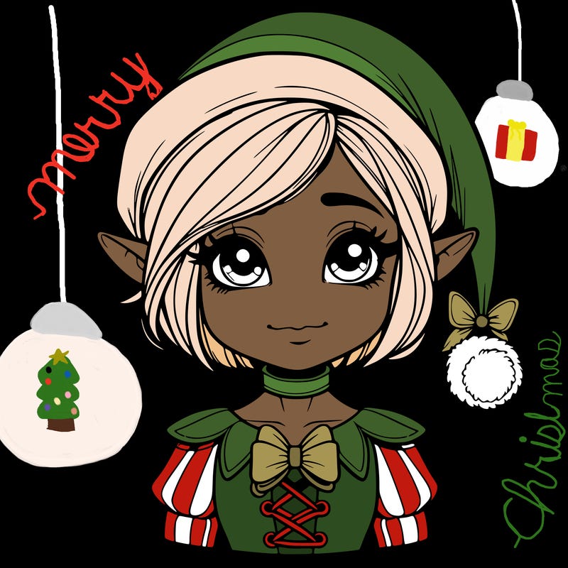 realistic girl christmas elf