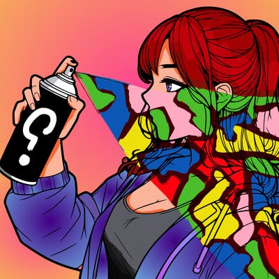 a realistic girl spray, painting