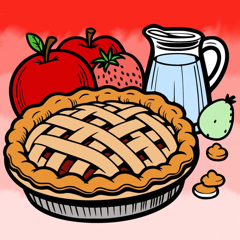 a pie of food