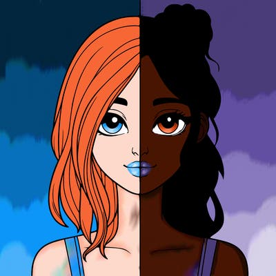 realistic girl split