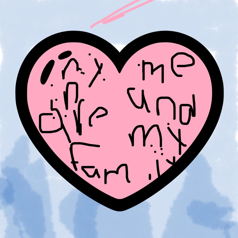 a blank heart