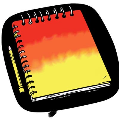 a blank sketch pad