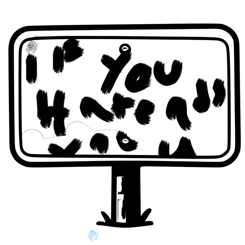 blank sign