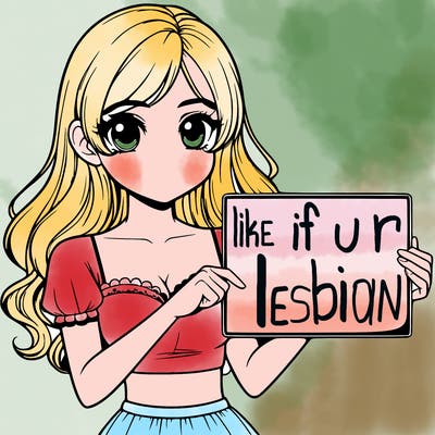 realistic pretty girl holding blank sign