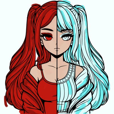 realistic girl split